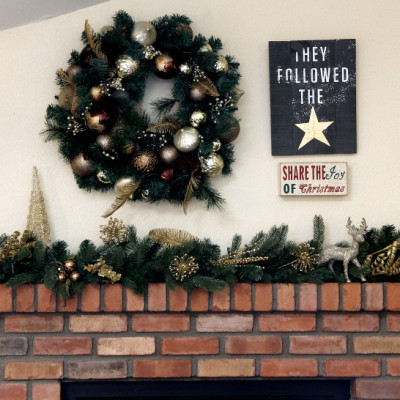 Gold Christmas Mantle