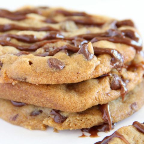 Peppermint Pattie Stuffed Chocolate Chip Cookies