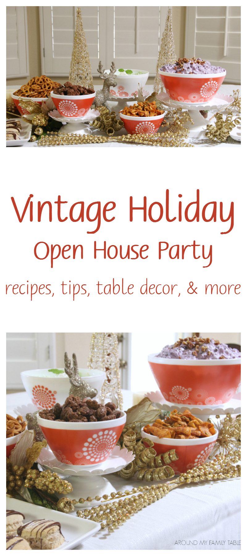 Recipes & Tips for throwing a Vintage Holiday Open House Party