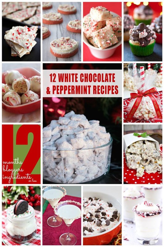 12 White Chocolate & Peppermint Recipes for your holiday sweet tooth.