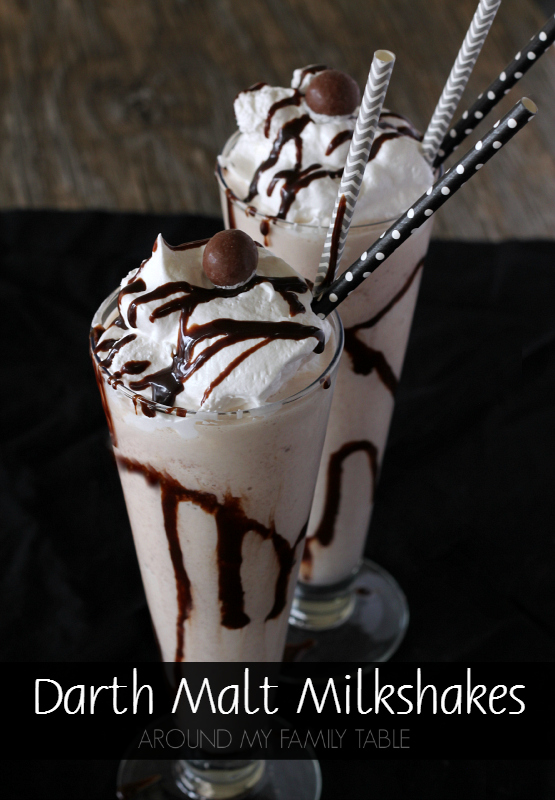 These Darth Malt Milkshakes are a winner for Star Wars fans of all ages. They are the perfect addition to Star Wars movie night, Star Wars parties, or whenever the Force is calling you. 