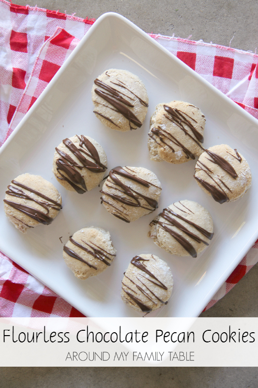 Light and crisp Flourless Chocolate Pecan Cookies are a scrumptious addition to your cookie jar!