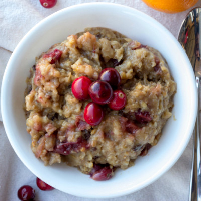 Slow Cooker Orange Cranberry Oatmeal