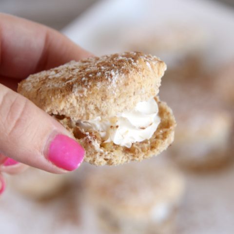 My Pecan Cream Crisps are similar to a cream puff, but instead of soft like donuts they are hollow crispy thin cookies filled with whipped cream. And let me tell you...they are to-die-for!