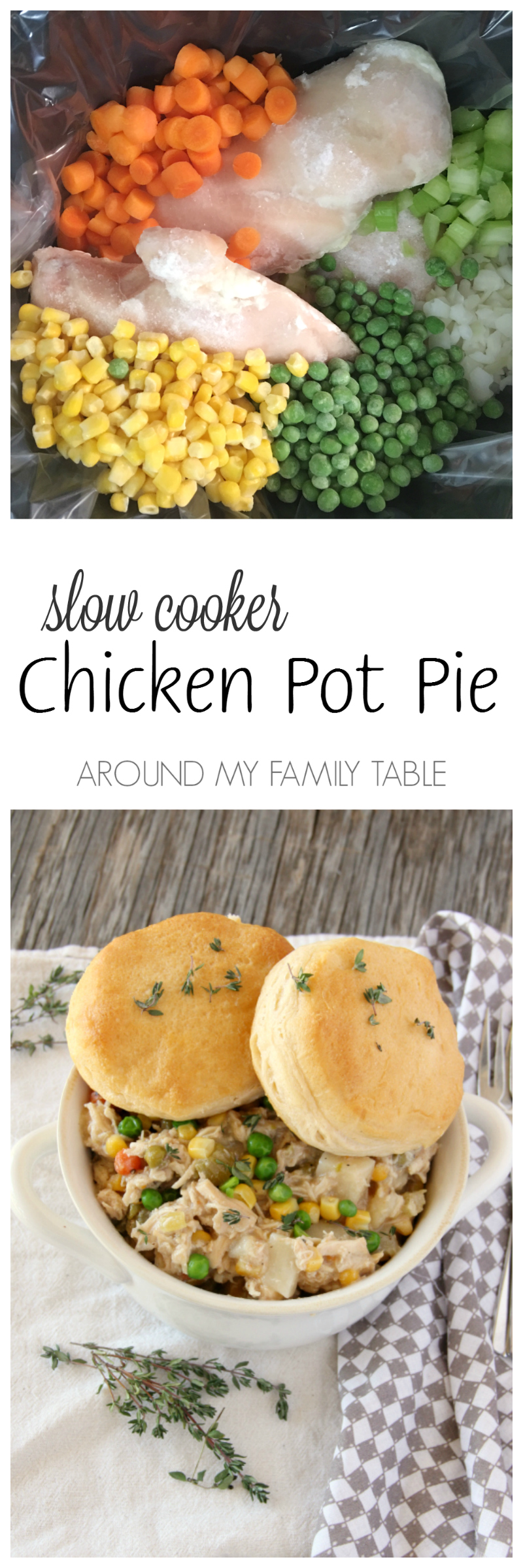 Warm and delicious, this Slow Cooker Chicken Pot Pie is hands down the easiest chicken pot pie you'll ever make.