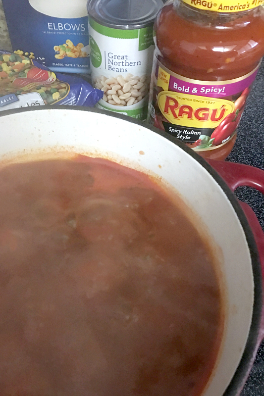 This simple and delicious Tomato Noodle Soup is ready in about 15 minutes and goes perfect with a grilled cheese sandwich. 