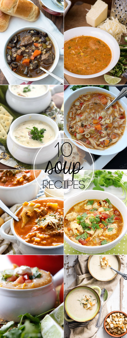 A big bowl of soup and a piece of crusty bread is so warm and comforting. I gathered 10 of the Best Soup Recipes that will make your mouth water.