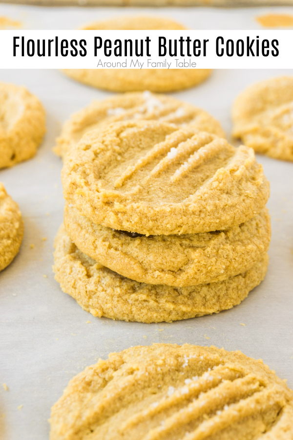 titled image (and shown) flourless peanut butter cookies