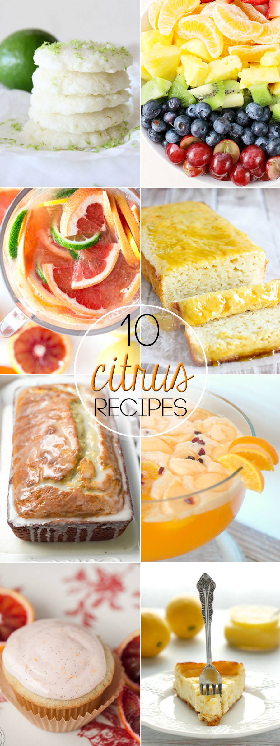 Spring is the perfect time for a delicious citrus recipe! I've gathered 10 beautiful citrus recipes to help use up all the perfectly ripe citrus.