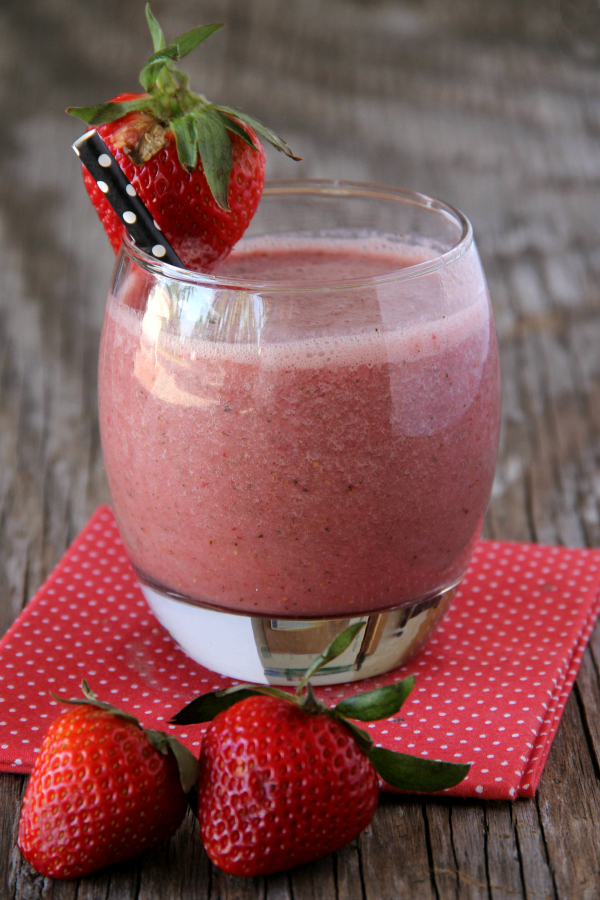 When strawberries are in season, I make these Fresh Strawberries Smoothies almost every day. 