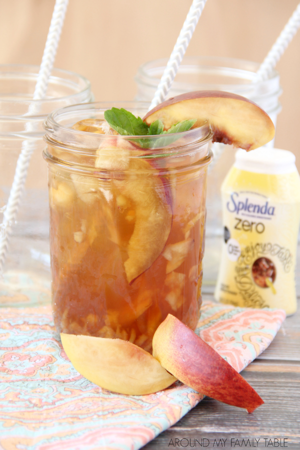 Sip on this Sweet Peach Iced Tea this summer while you lounge by the pool. You'll have no regrets plus it's packed with tons of peaches with a hint of sweetness.