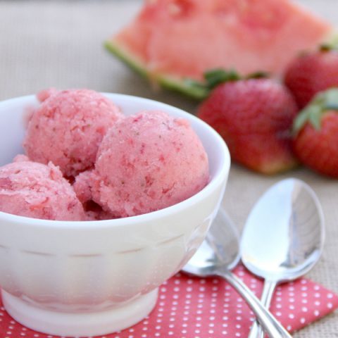 tiger's blood sorbet in a bowl