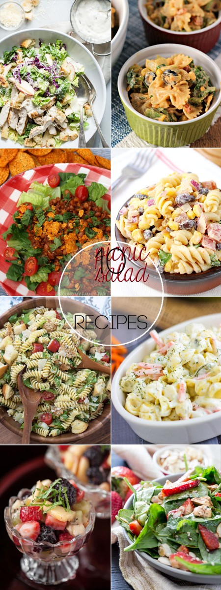 Summer is here and our weekends are filled with BBQs and picnics and these 10 Picnic Salads for Summer are some of my favorites to take along with us.