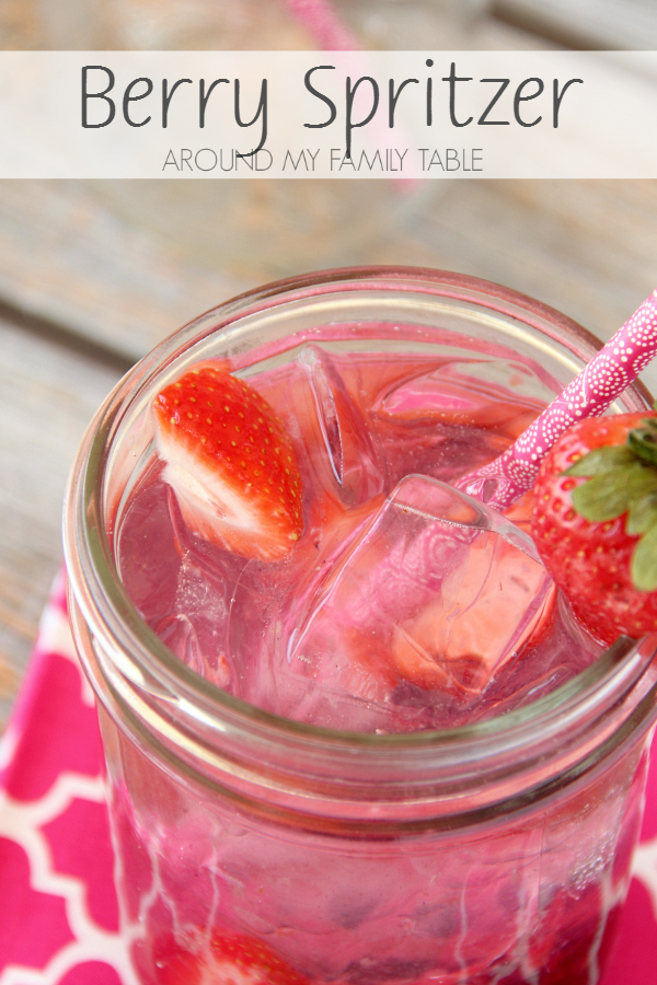 There are just 3 simple ingredients for this refreshing and low calorie Berry Spritzer. It will be your go-to summer drink for sure!