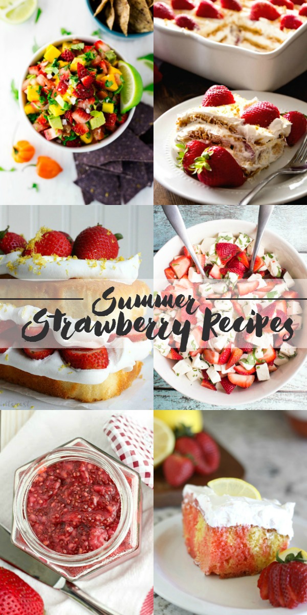 When strawberries are in season I just can't help myself....I make strawberry everything!!! Love these 9 Summer Strawberry Recipes.