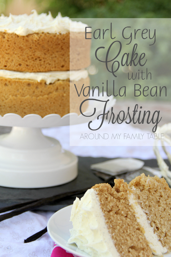 Whip up this Earl Grey Cake with Vanilla Bean Frosting for a stunning and delicious dessert perfect for a tea party or weeknight dessert.