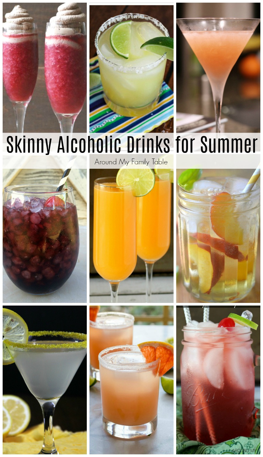 When the temps go up, quench your thirst, without the guilt, with these Skinny Alcoholic Drinks for summer. #summerdrinks #skinnydrinks #cocktails via @slingmama