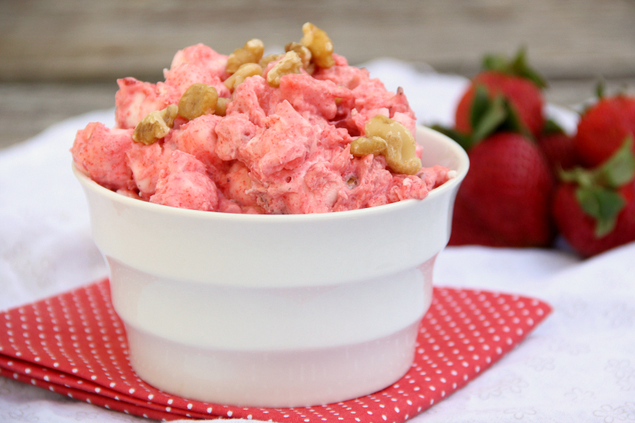 Summer is the time to pull out all the fluff recipes and a new favorite is this Strawberry Fluff, technically it's a strawberry whip cream jello dessert....but in my house we just call it fluff.