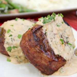 Celebrate any day with a delicious grass-fed filet mignon drizzled with a rich goat cheese sauce for a truly decadent meal.