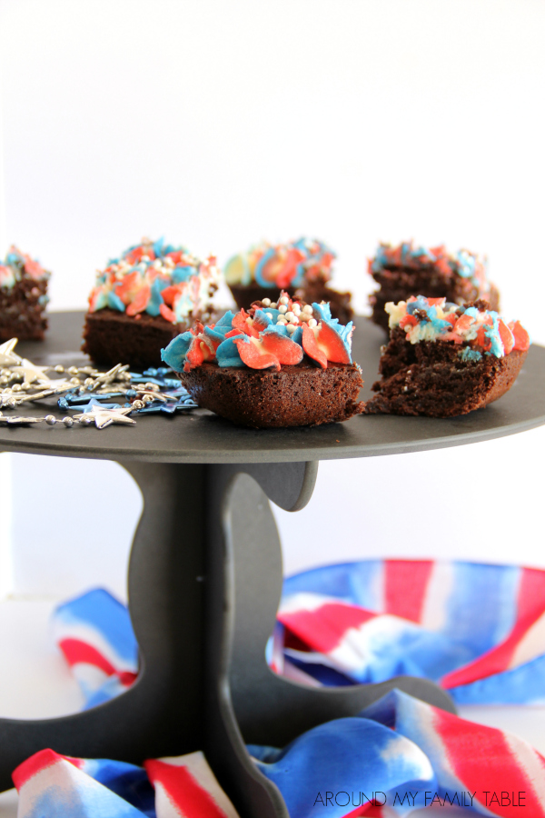 These festive Red, White, & Blue Patriotic Brownies are a must have for any summer party!