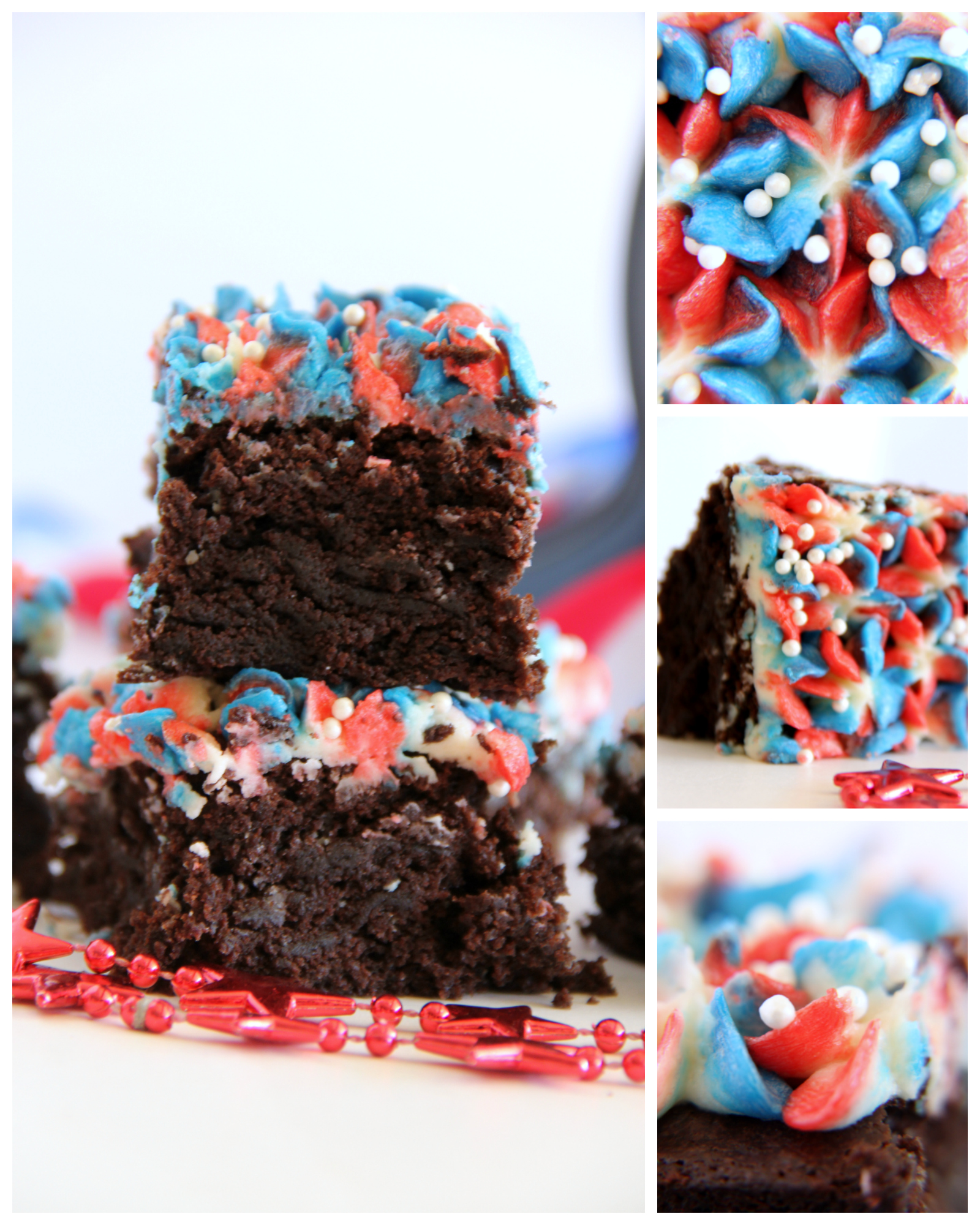 These festive Red, White, & Blue Patriotic Brownies are a must have for any summer party!
