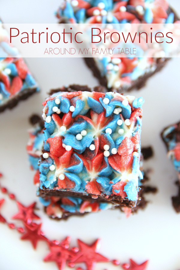 These festive Red, White, & Blue Patriotic Brownies are a must have for any summer party! 