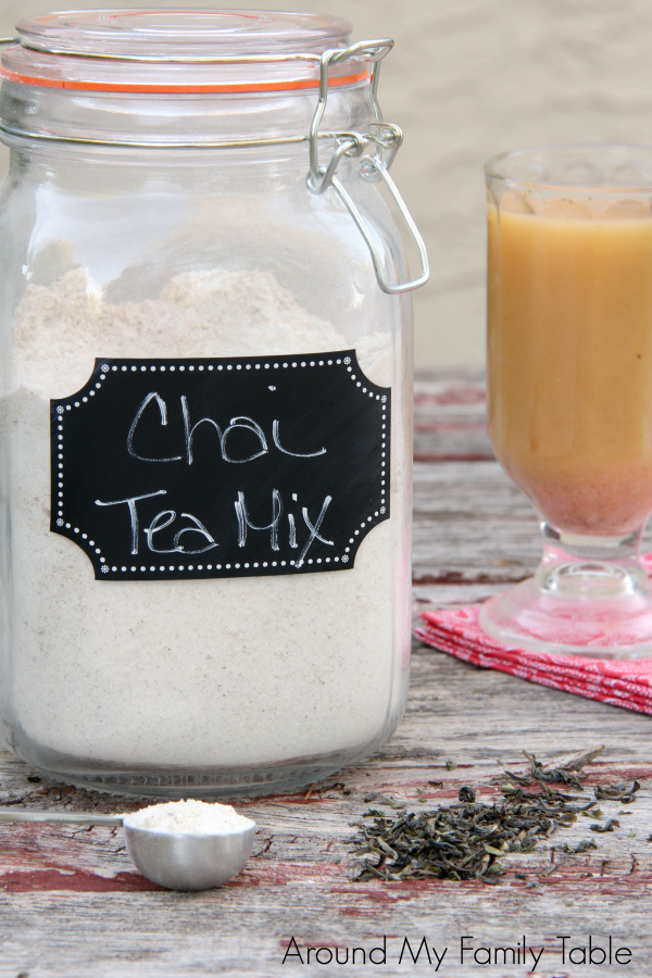 Keep a jar of Chai Tea Mix in the pantry for quick drinks. It makes a nice gift for the holidays, housewarming, or whenever you need to throw together an easy gift.