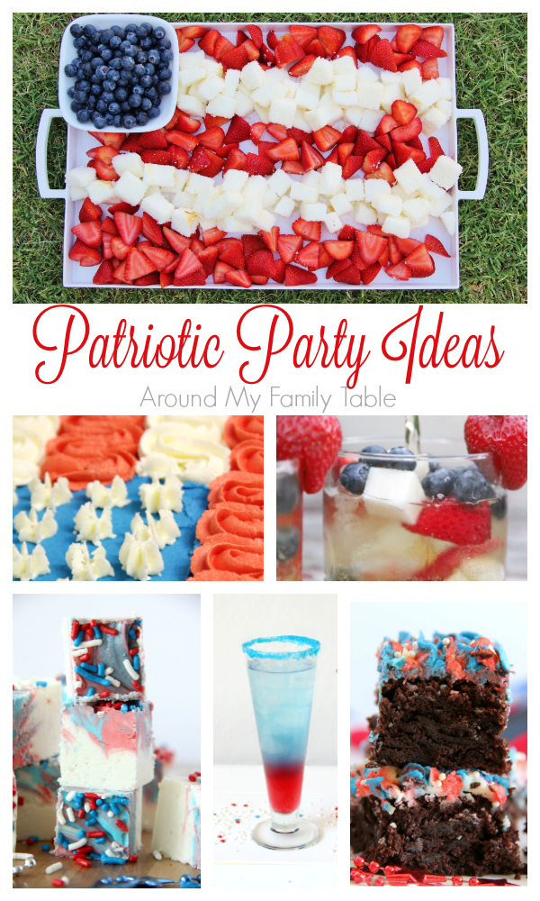 If you are gearing up for a big summer BBQ these Patriotic Party Ideas are sure to get you in the spirit. These red, white, & blue recipe ideas are perfect for any party where you want to show your patriotism.