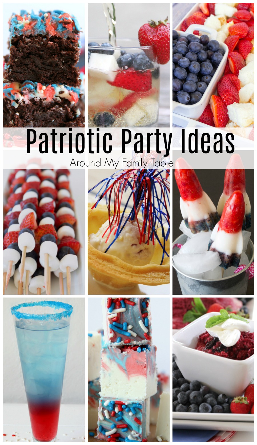 If you are gearing up for a big summer BBQ these Patriotic Party Ideas are sure to get you in the spirit. These red, white, & blue recipe ideas are perfect for any party where you want to show your patriotism.