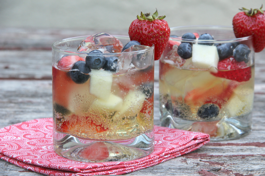 This Red, White, & Blue Sparkling Cider is easy, refreshing, and delicious. It's perfect for party-goers of all ages!