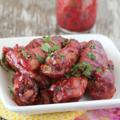 Blackberry BBQ Sticky Wings