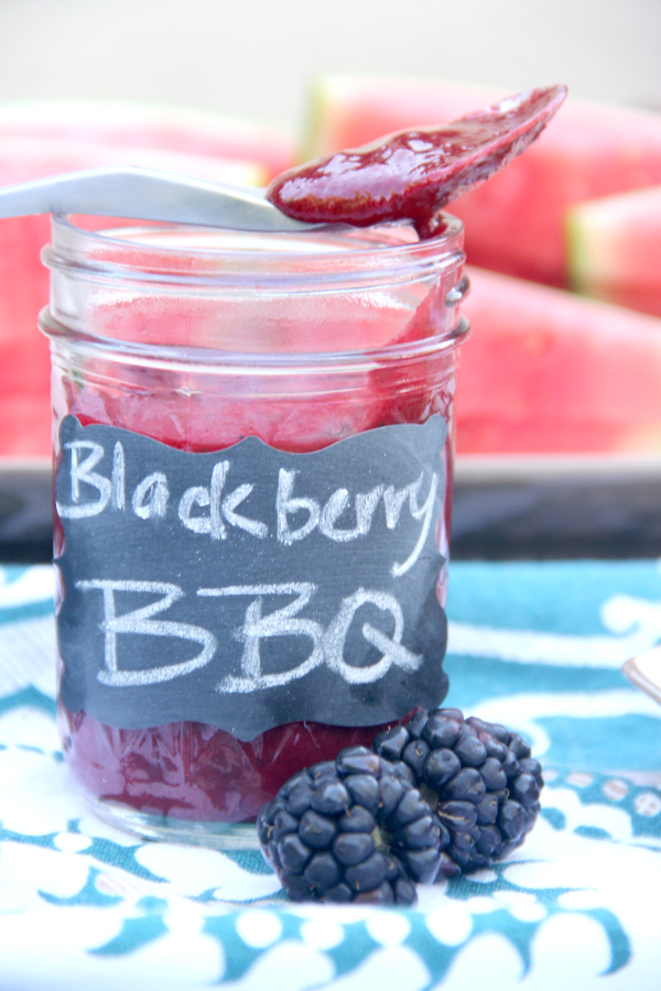 This bold Blackberry BBQ Sauce is bursting with the flavors of summer. It's great on burgers, fish, wings, and so much more.