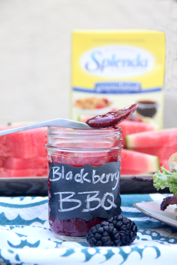 This bold Blackberry BBQ Sauce is bursting with the flavors of summer. It's great on burgers, fish, wings, and so much more.