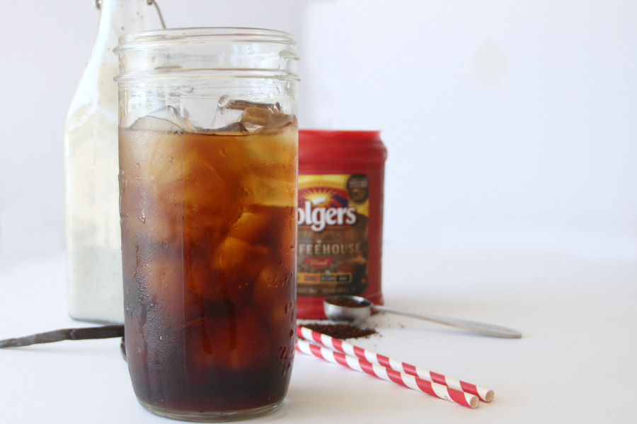 This sweet and bold Iced Vanilla Bean Coffee is the perfect pick-me-up on a hot day.