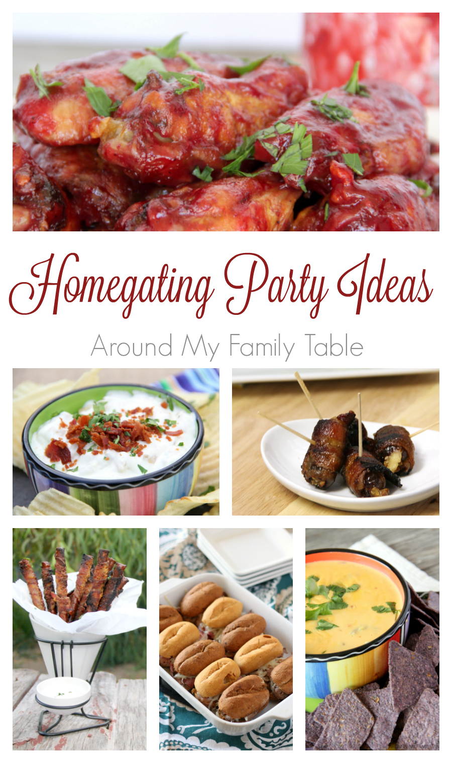 If you aren't heading out to catch the game at the stadium, then stay home and invite some friends over. These Homegating Party Ideas will keep your guests full and happy for the whole game.