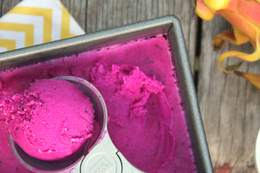 Grab some dragon fruit and make this stunning Dragon Fruit Ice Cream...it's healthy, vegan, and creamy!