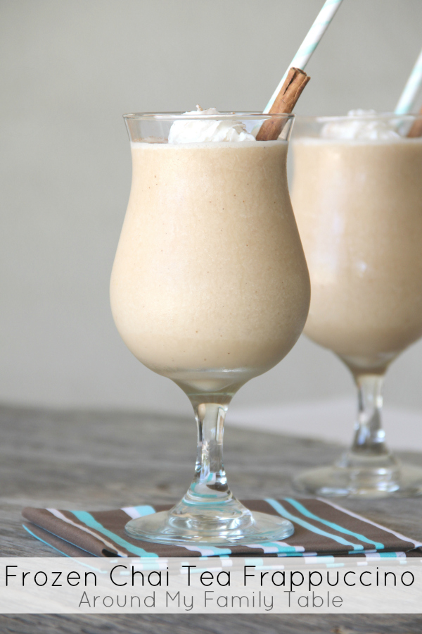 Treat yourself this afternoon with the perfect blend of tea and spices in this delicious Frozen Chai Tea Frappuccino.