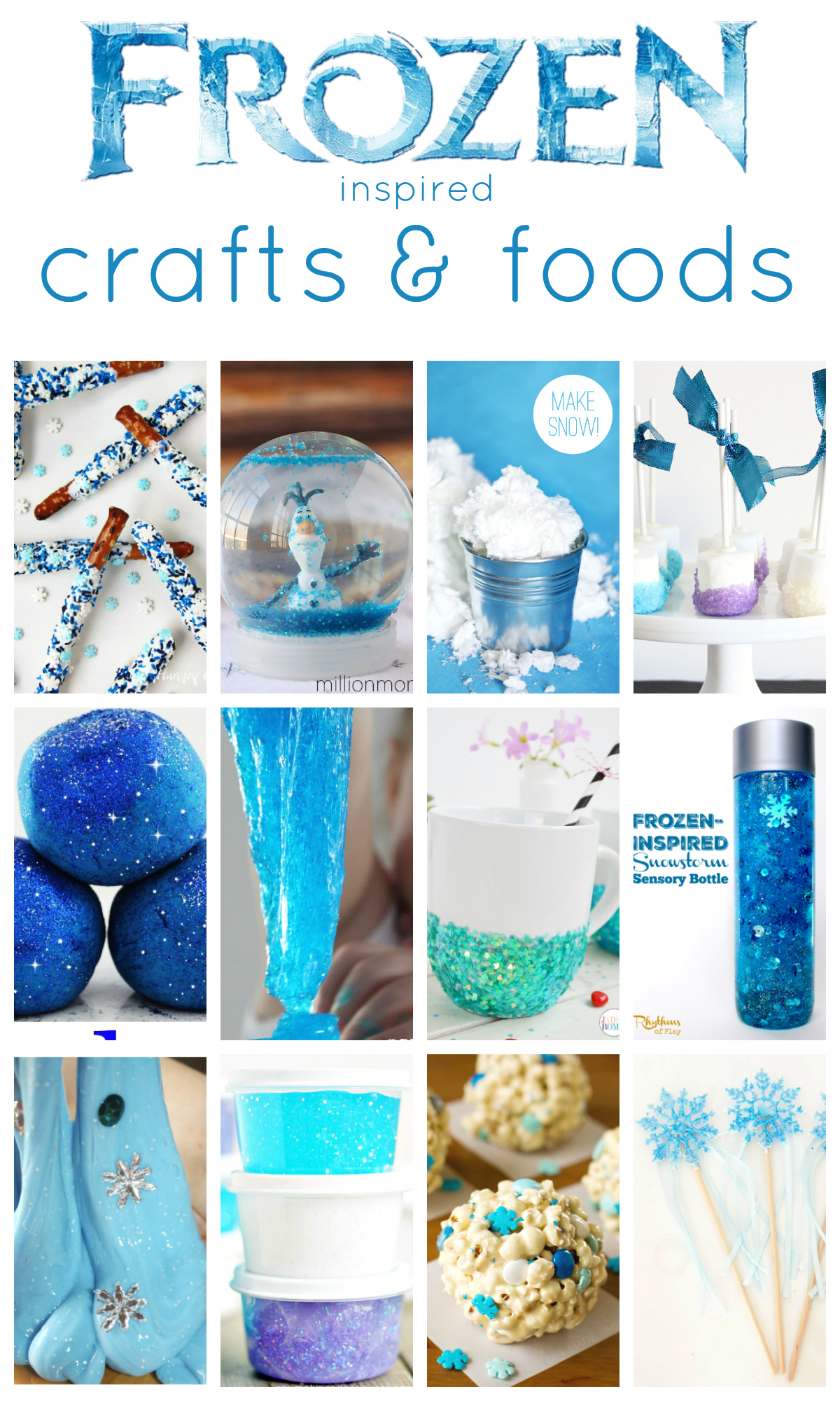 These 20+ Frozen Inspired Crafts & Foods are perfect for any Disney Frozen party. 