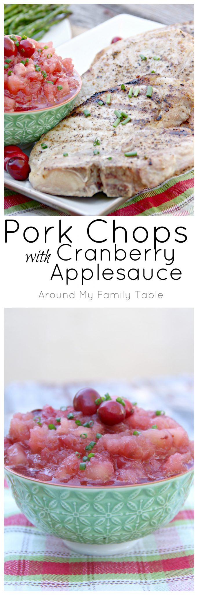 Pork Chops are great year round on the grill with just some simple seasonings, but making these Grilled Pork Chops with Cranberry Applesauce takes supper to a whole new level and turns it into a delicious holiday meal.