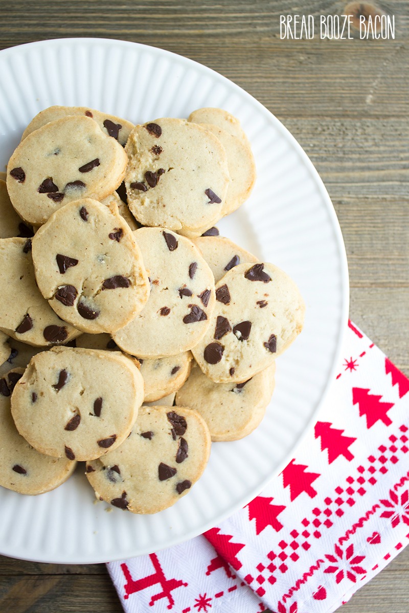 Eggnog Chocolate Chip Butter Cookies are sure to be the hit of your Christmas cookie plate!