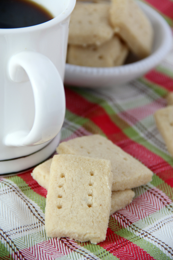 These gluten free Almond Shortbread Cookies are tender and perfect with a cup of coffee.