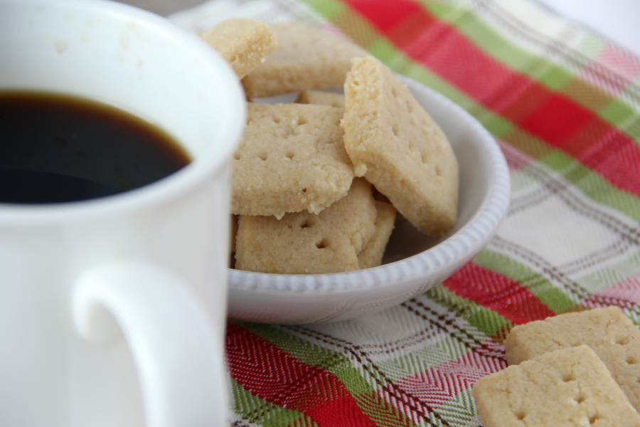 These gluten free Almond Shortbread Cookies are tender and perfect with a cup of coffee.