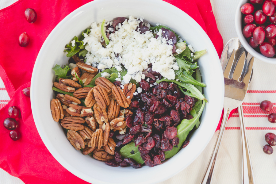 This delicious winter Cranberry Pecan & Goat Cheese Salad is just what you need to eat healthy without feeling deprived.