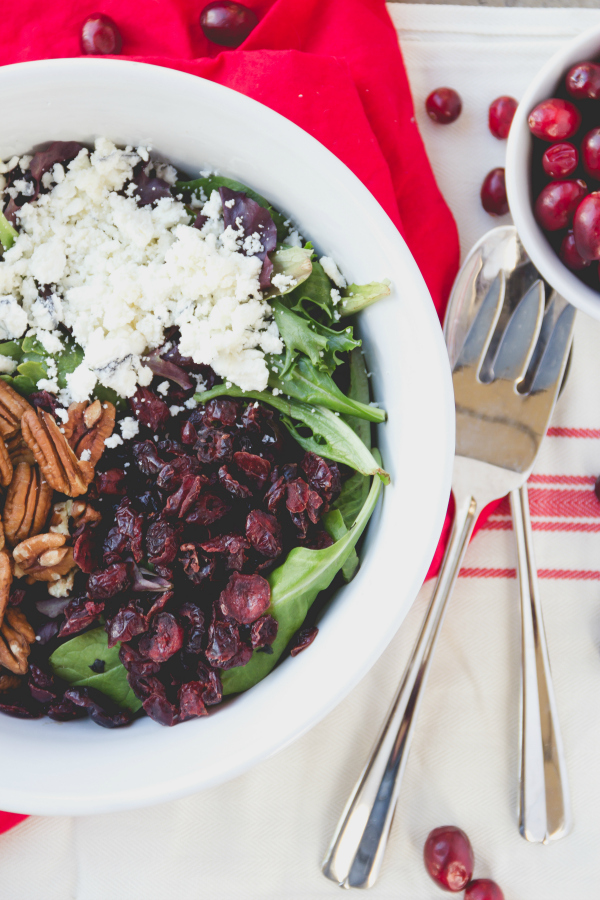 This delicious winter Cranberry Pecan & Goat Cheese Salad is just what you need to eat healthy without feeling deprived.