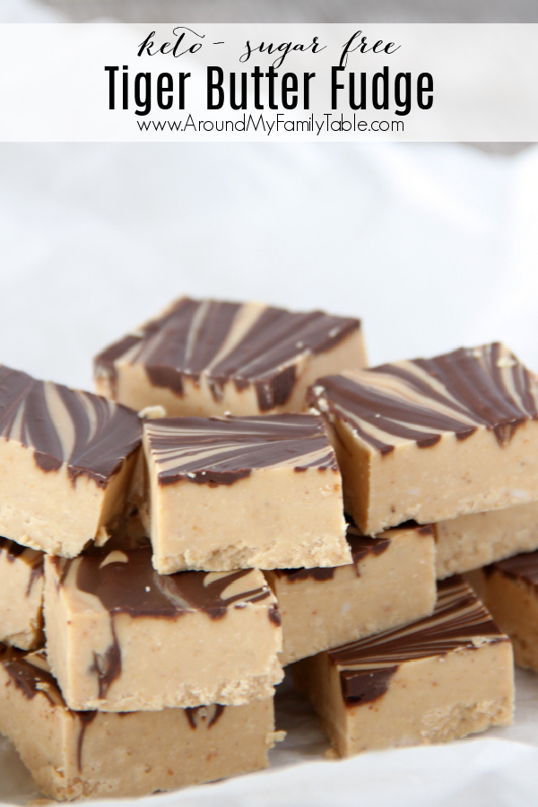 keto friendly Tiger Butter Fudge