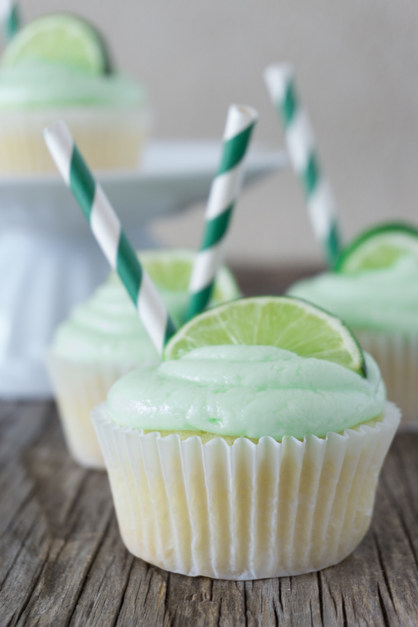 Fresh lime juice, a splash of tequila, and a pinch of salt make these Margarita Cupcakes irresistible.