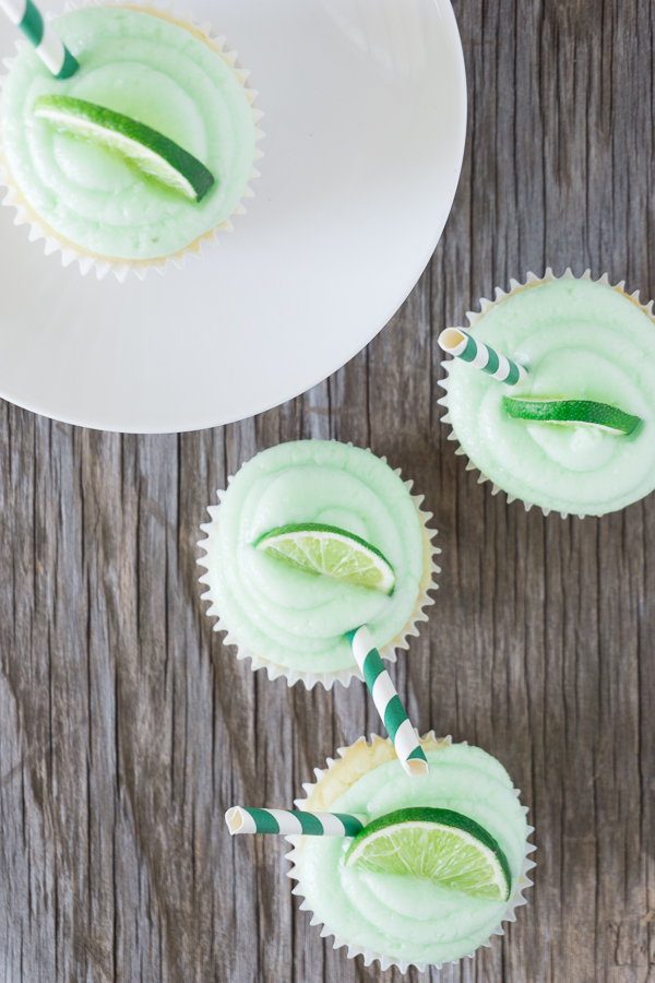 Fresh lime juice, a splash of tequila, and a pinch of salt make these Margarita Cupcakes irresistible.