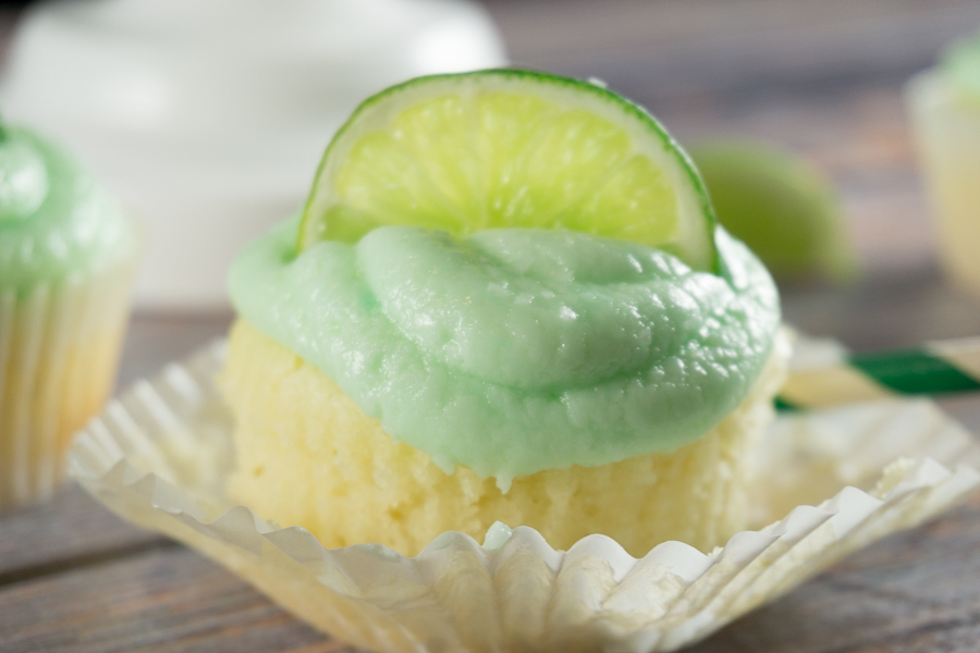 Fresh lime juice, a splash of tequila, and a pinch of salt make these Margarita Cupcakes irresistible.