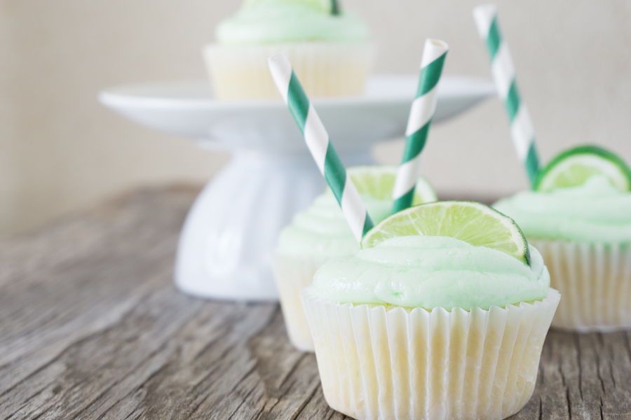 Fresh lime juice, a splash of tequila, and a pinch of salt make these Margarita Cupcakes irresistible.