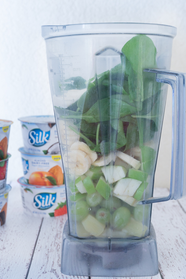 Blend up these Green Monster Smoothies for a cool afternoon snack; they are filled spinach and protein but sweetened with fruit so that even the pickiest eaters will love it.